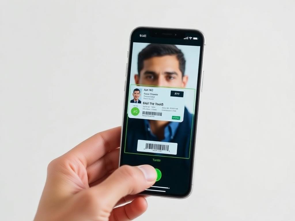 Mobile KYC document scan in action